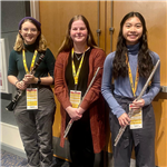 3rd place Performing Arts Solo Duo Trio Instrumentalists: (listed from left to right) Sophia Cole (11), Moriah Beyer (12), an