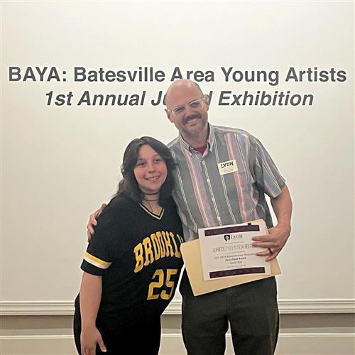BAYA winner, Sarah Stair posing with Dustyn Bork