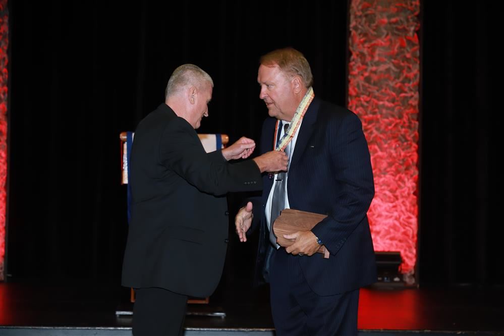 Coach King being inducted into the AAA Hall of Fame 